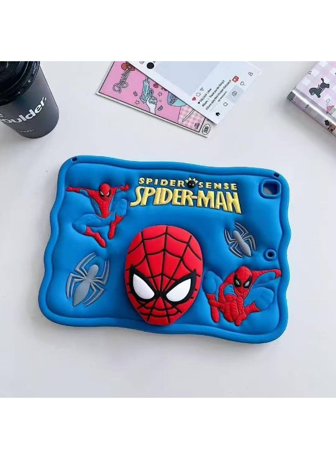 Cartoon 3D Silicon Handle Stand Cover For iPad 10th Generation 2022 10.9 Inch,iPad (A16) 11th Generation Case 11 Inch 2025, Funda Case Model A2696 A2757 A2777 (With Rope) (Spider) - Image 1
